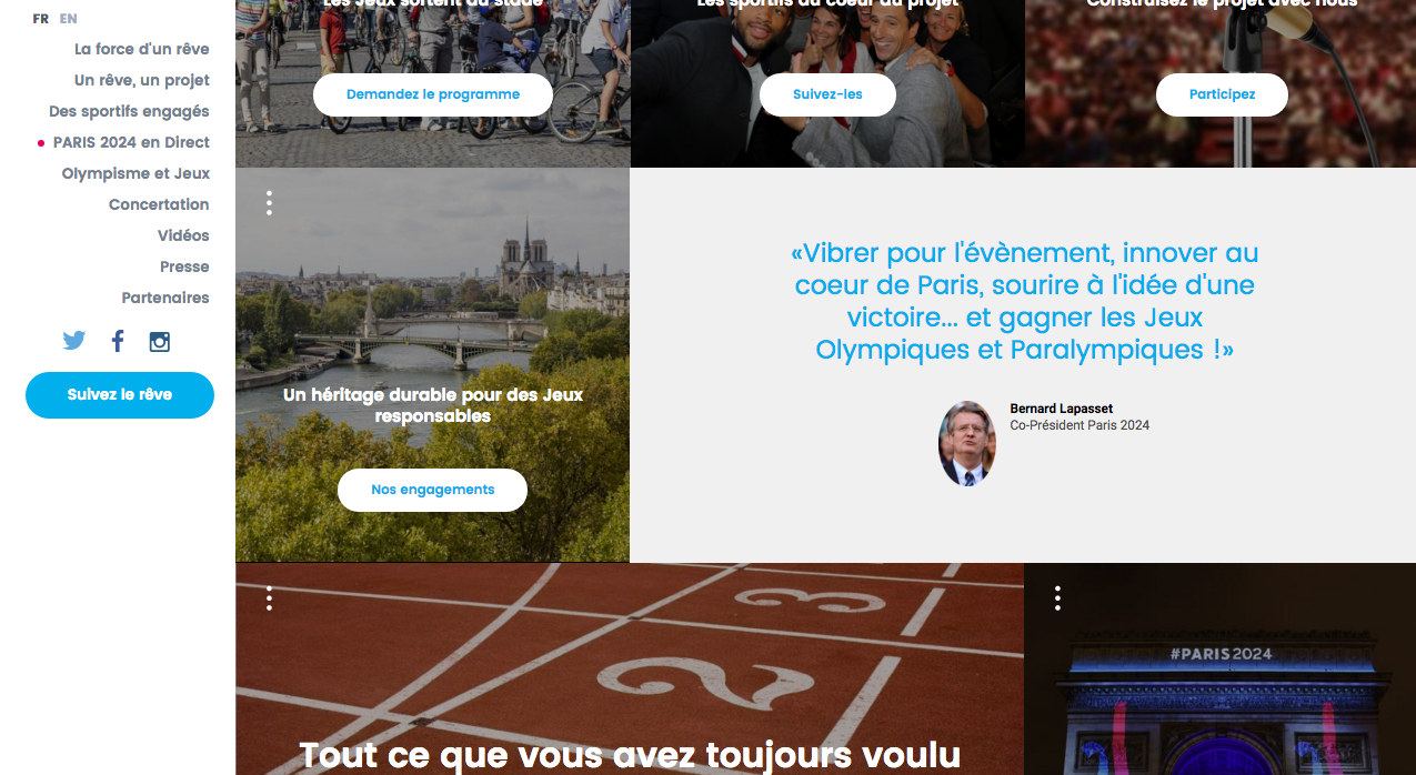 Mot du co-président sur le site Paris 2024 pour les JO