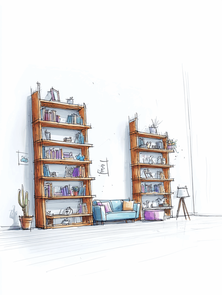 Fond similaire à une bibliothèque dans la partie Kiosque d'Apple dans un style de skeuomorphisme