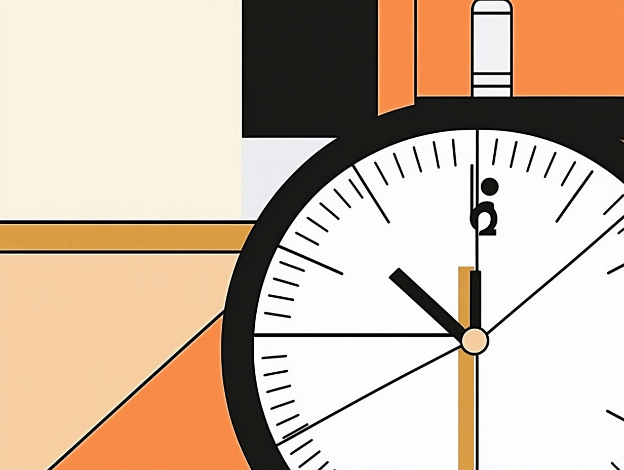 Horloge vue de près avec les aiguilles