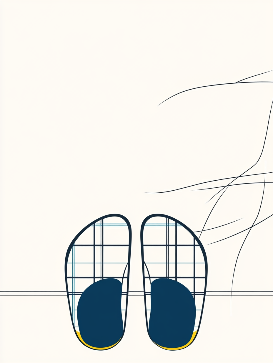 une paire de pantoufle vue de dessus