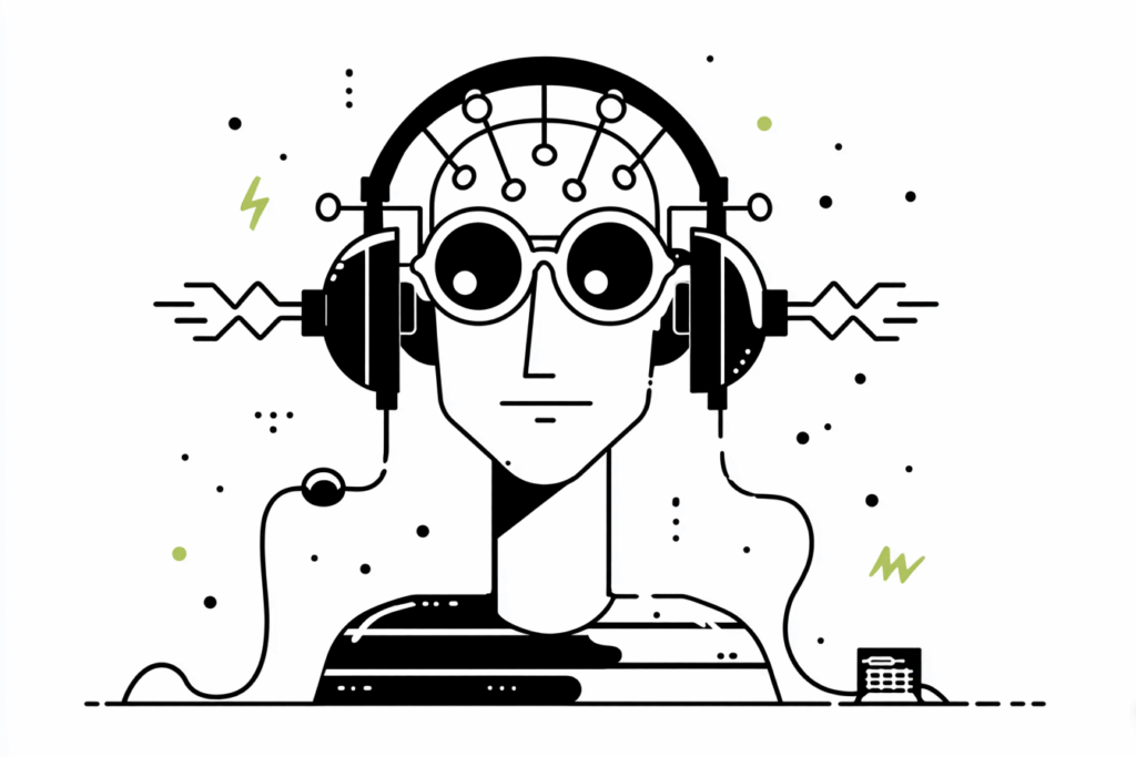 Homme avec des capteurs sur la tête pour une étude sur le cerveau