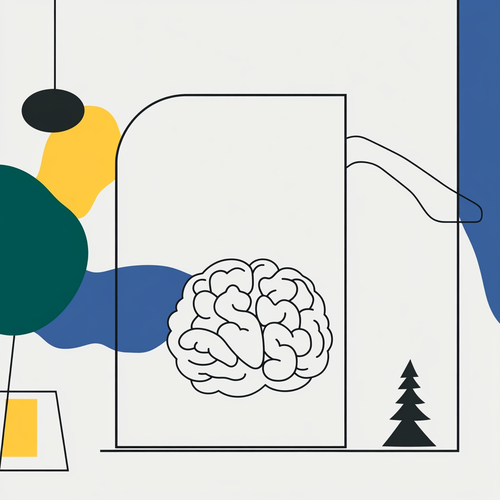 le reflet d'un cerveau dans un miroir